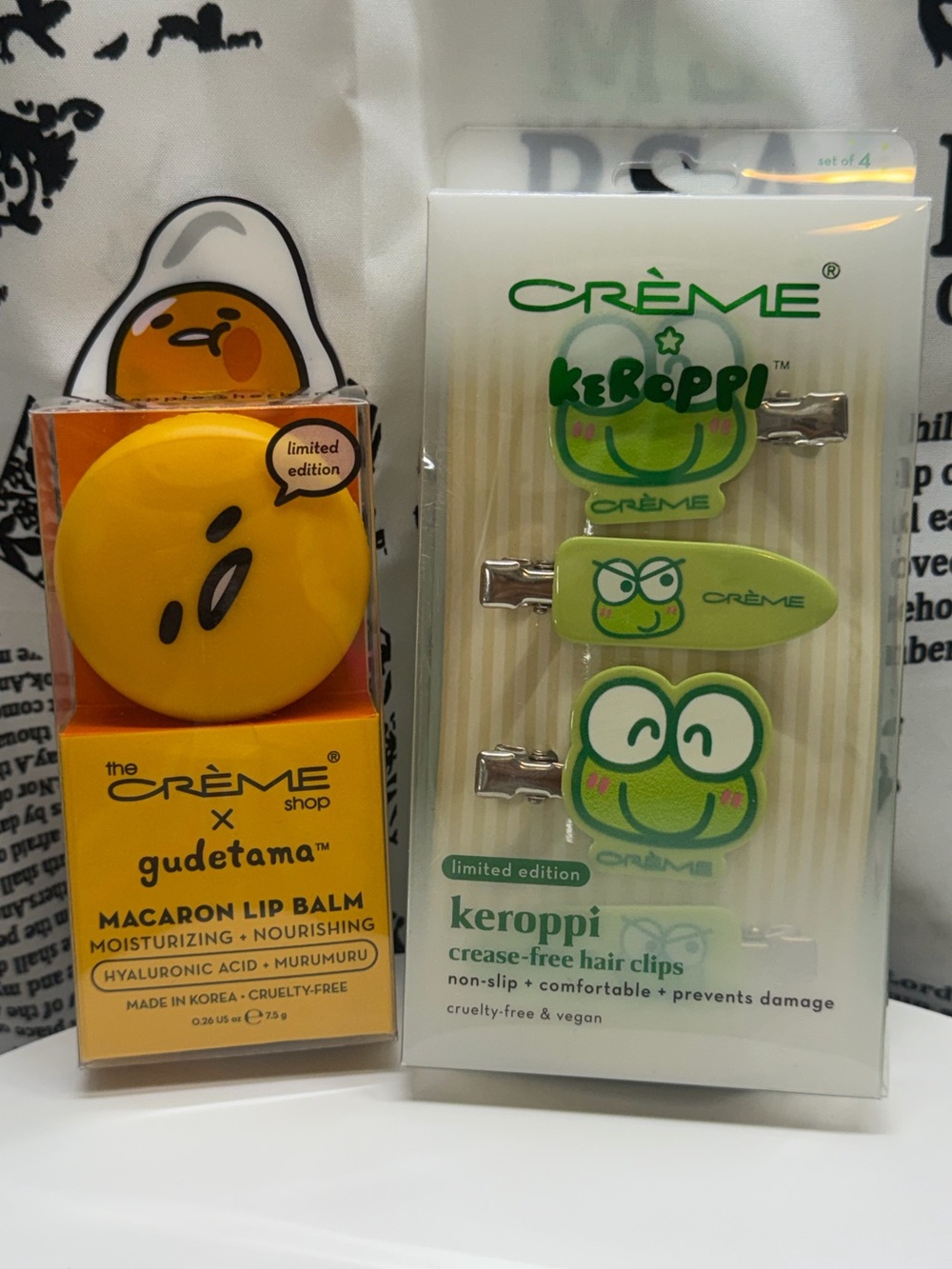 Crème x Keroppi Green Frog Hair Clip Set Bundle